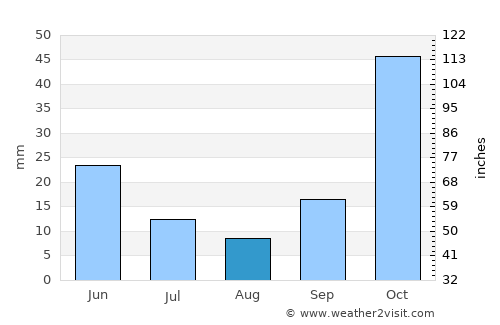 Bozdoğan average rain in August