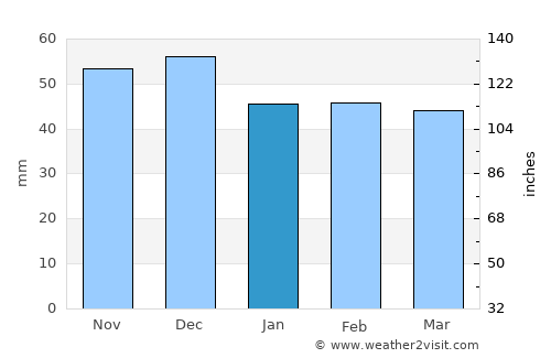 Bozovici average rain in January