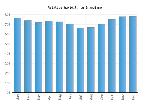 Bracciano relative humidity averages