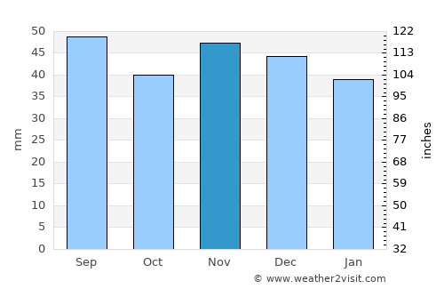 Brahin average rain in November