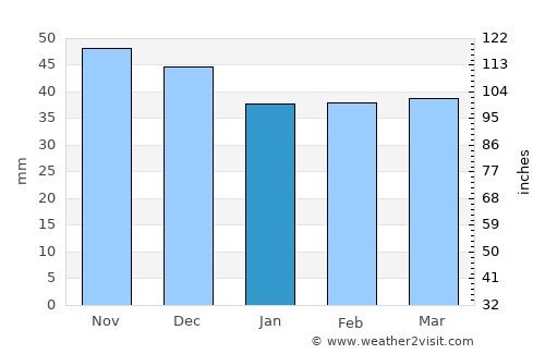 Brâncoveni average rain in January