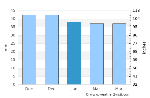Brăneşti average rain in January