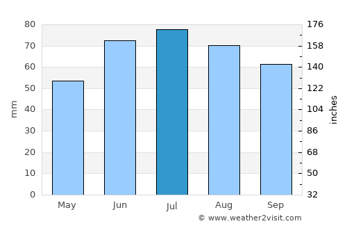 Braslaw average rain in July