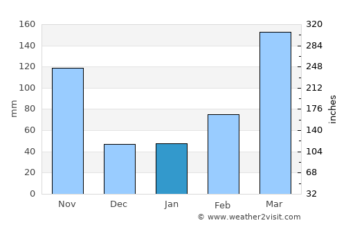 Brass average rain in January