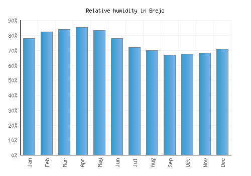 Brejo relative humidity averages