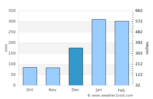 Breves average rain in December