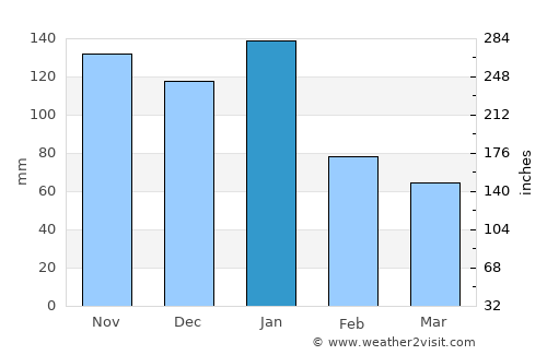 Breyten average rain in January