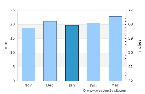 Brezina average rain in January