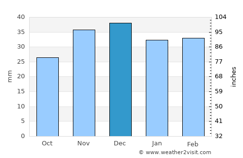 Briceni average rain in December