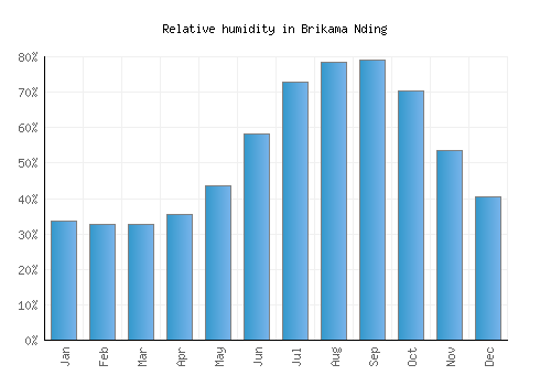 Brikama Nding relative humidity averages