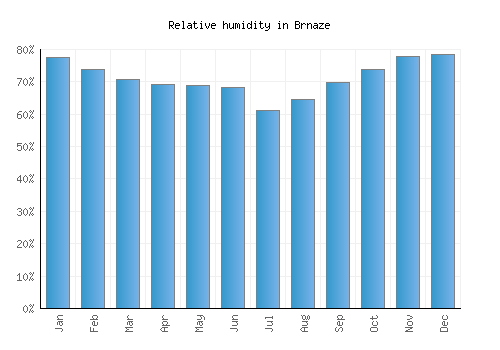 Brnaze relative humidity averages