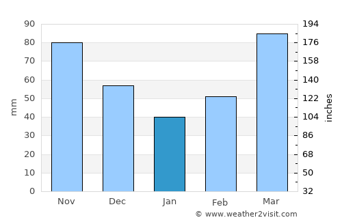 Broken Arrow average rain in January