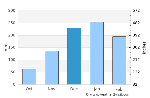 Brondong average rain in December