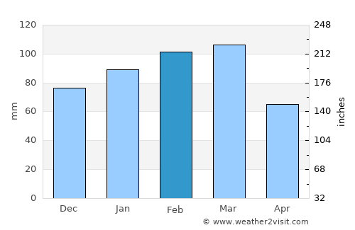 Bronson average rain in February