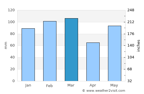 Bronson average rain in March