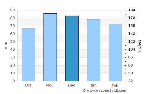 Brooksville average rain in December