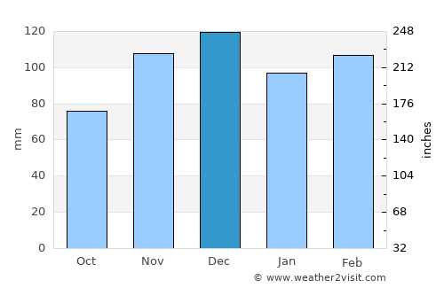 Brownsville average rain in December