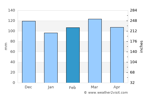 Brownsville average rain in February