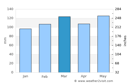 Brownsville average rain in March