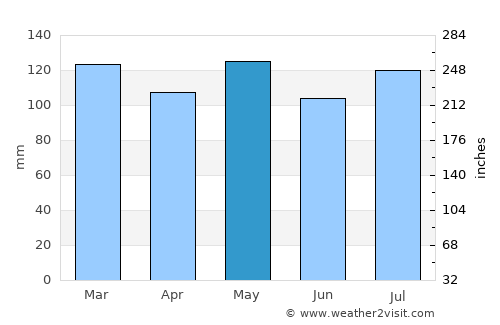Brownsville average rain in May
