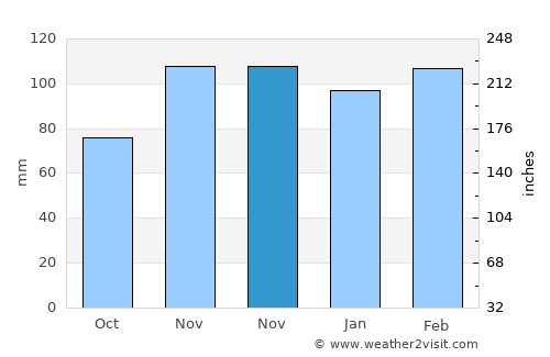 Brownsville average rain in November