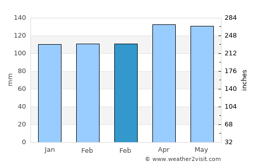 Brownsville average rain in February
