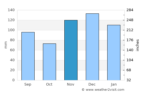 Brownsville average rain in November