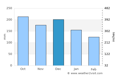 Bruhagen average rain in December