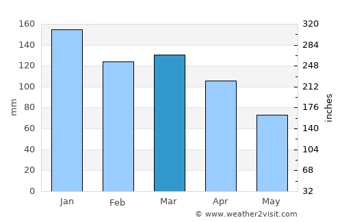 Bruhagen average rain in March