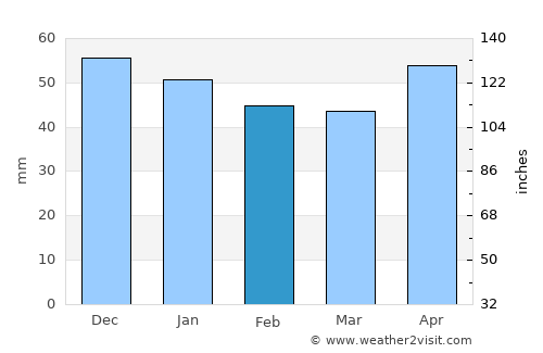 Brunswick average rain in February