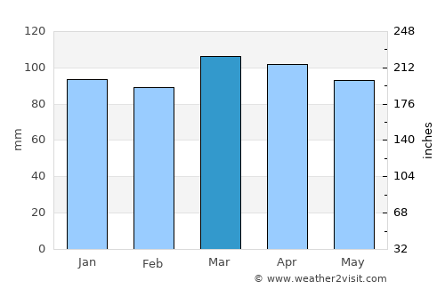 Brunswick average rain in March