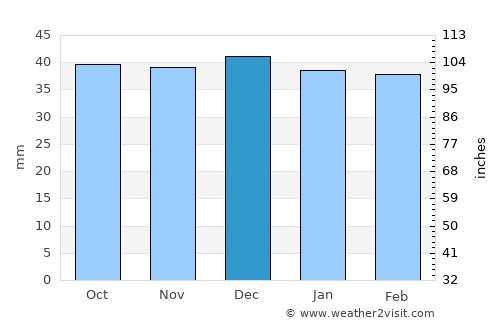 Brusturoasa average rain in December