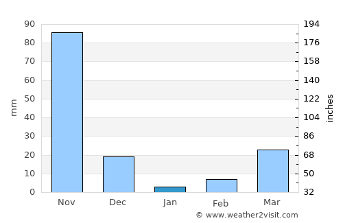 Bruzual average rain in January