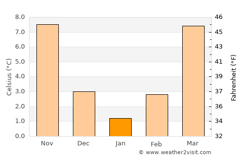 Bryson City average temperature in January