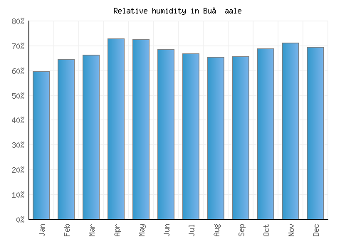 Bu’aale relative humidity averages