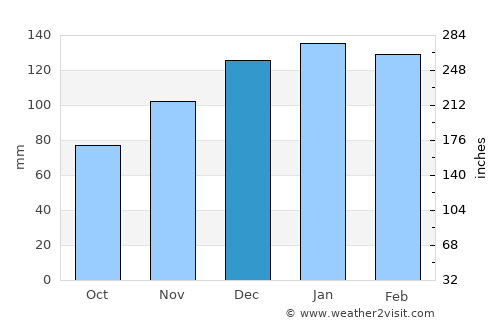 Buchanan average rain in December