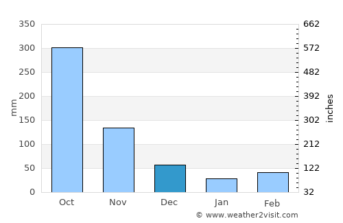 Buchanan average rain in December