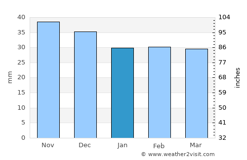 Bucu average rain in January