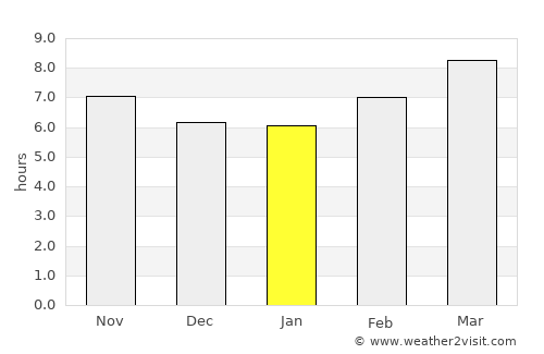 Buena Vista average rain in January