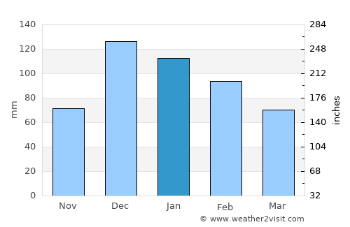 Buharkent average rain in January