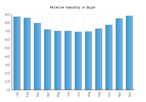 Bujor relative humidity averages
