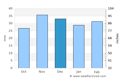Bujor average rain in December