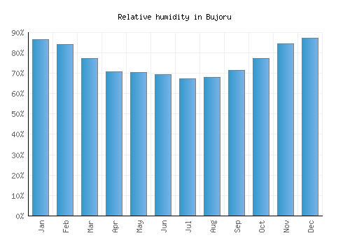 Bujoru relative humidity averages