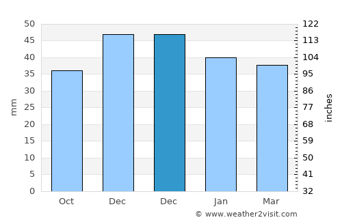 Bujoru average rain in December