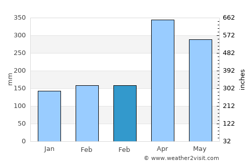 Bukoba average rain in February