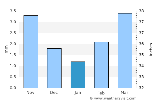 Bumbat average rain in January