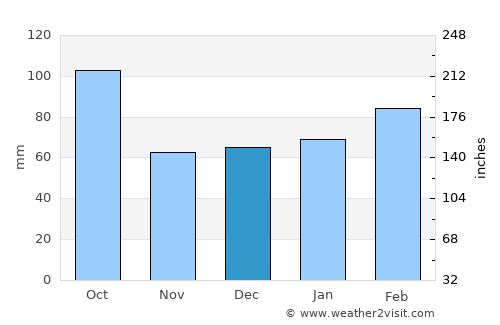 Bunnell average rain in December