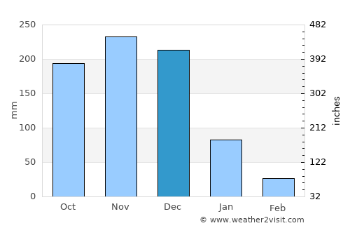 Bunog average rain in December