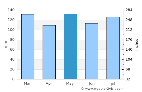 Burkesville average rain in May