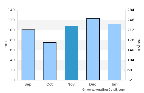 Burkesville average rain in November